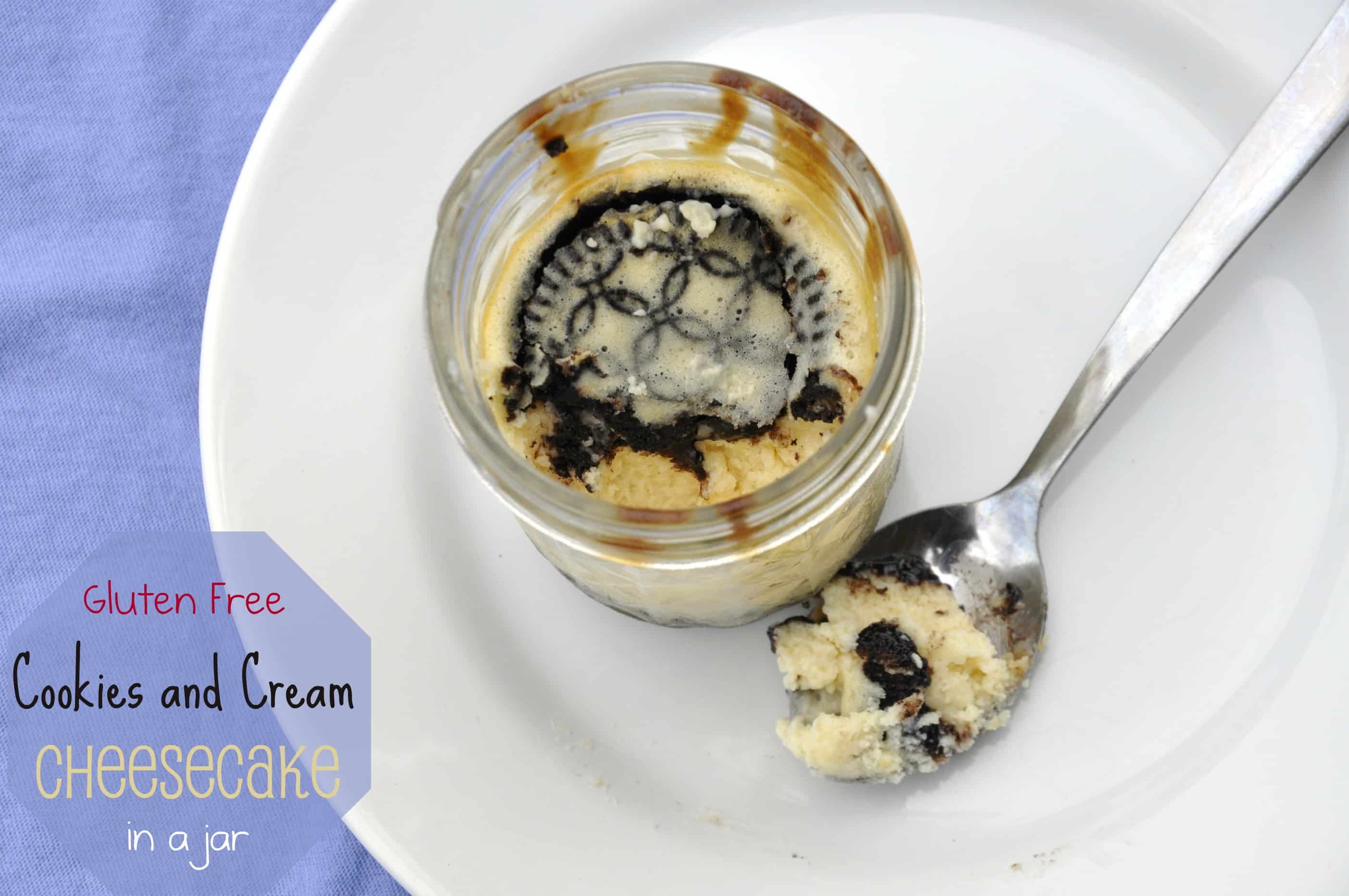 Gluten Free Cookies and Cream Cheesecake in a Jar