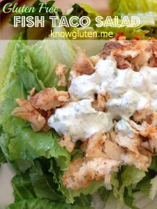 Gluten Free Fish Taco Salad from Knowgluten.me