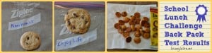 School Lunch Challenge - Chocolate Cookies Back Pack Test Results Photos - Knowgluten.me