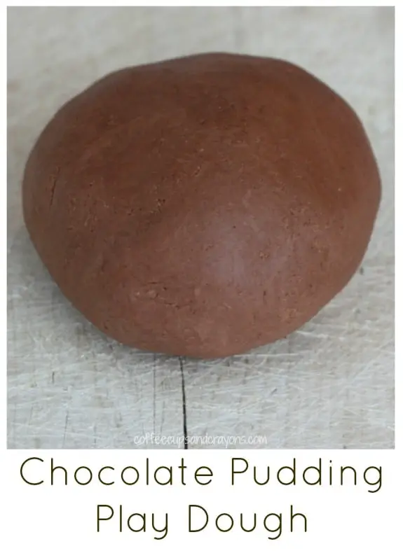 Chocolate Pudding Play Dough from Coffee Cups and Crayons