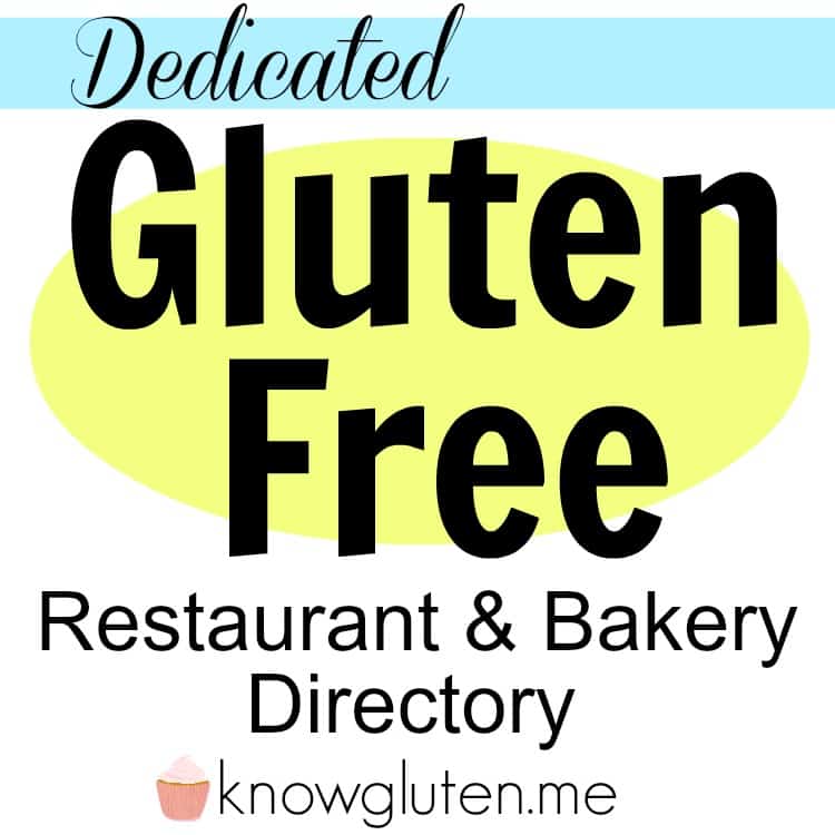 Dedicated Gluten Free Restaurant and Bakery Directory from knowgluten.me A list of 100 gluten free restaurants and bakeries