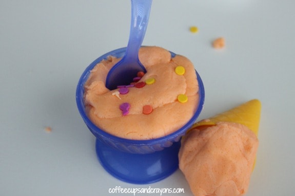 Orange Creamsicle Dough from Coffee Cups and Crayons