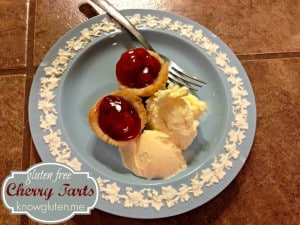 Gluten Free Tiny Cherry Tarts made with Pillsbury Pie and Pastry Dough from knowgluten.me