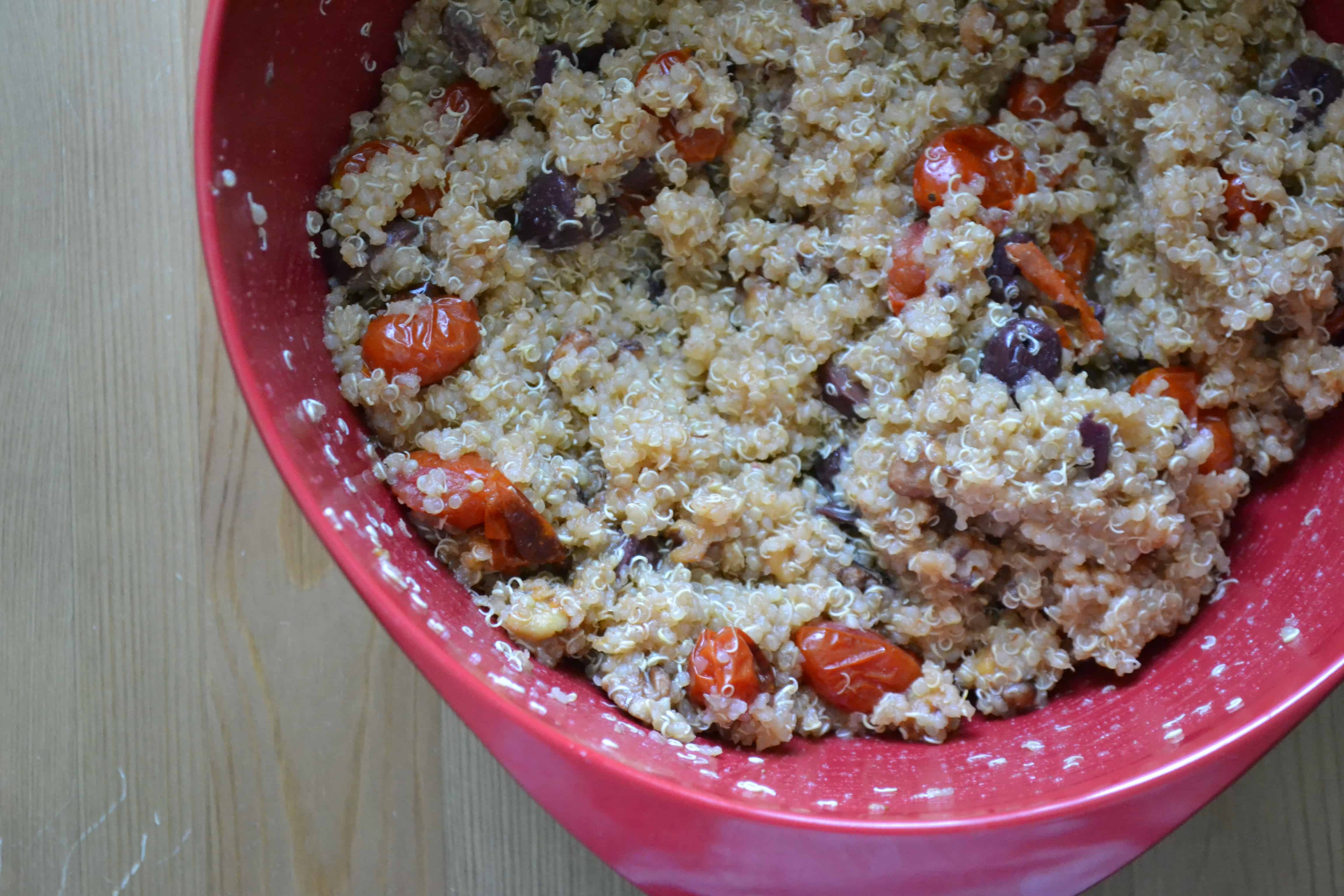 Quinoa with Roasted Tomatoes, Walnuts and Olives from Warm Vanilla Sugar. This recipe is gluten free if made with water or gluten free broth. {click the picture for the recipe}