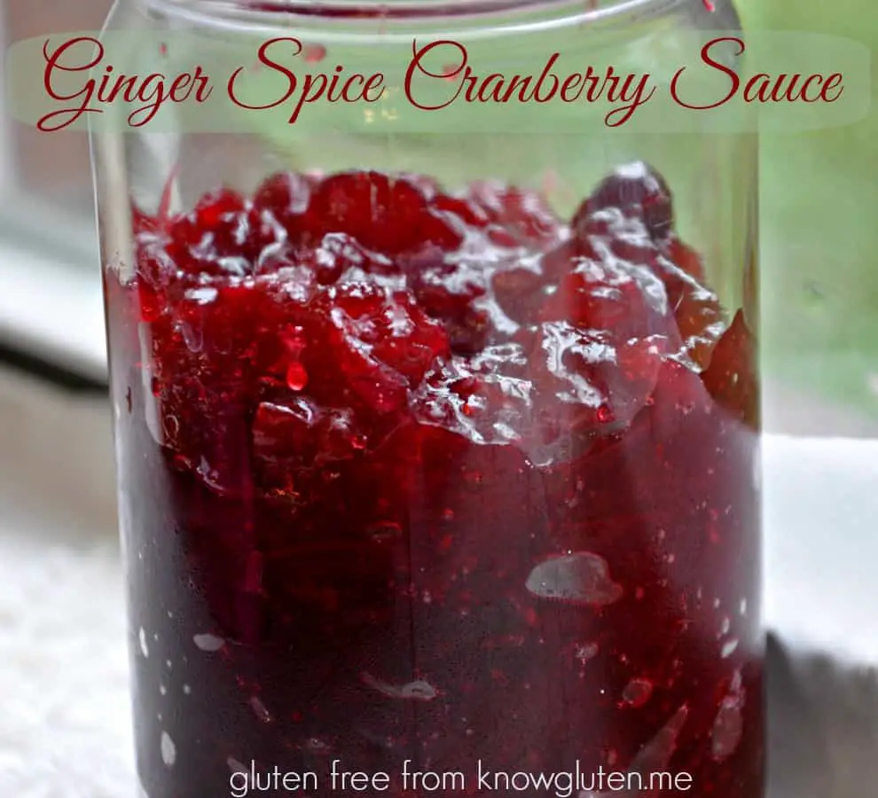 ginger spice cranberry sauce- an easy homemade cranberry sauce with fresh ginger and cinnamon