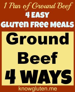 One pan of ground beef, 4 gluten free meals for a fussy familky
