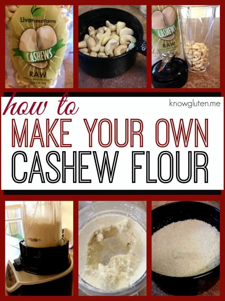 How to Make your own cashew flour - a step by step guide to making your own cashew meal for gluten free baking from knowgluten.me