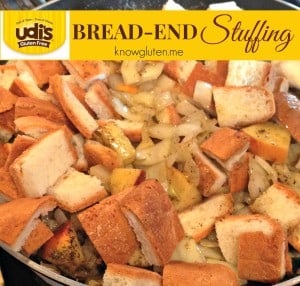 Udi's Gluten Free Bread-End Stuffing from knowgluten.me - perfect for Thanksgiving dinner!!