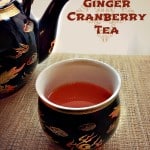 Ginger Cranberry Tea- help cure bloating and indigestion from holiday over-eating {knowgluten.me}