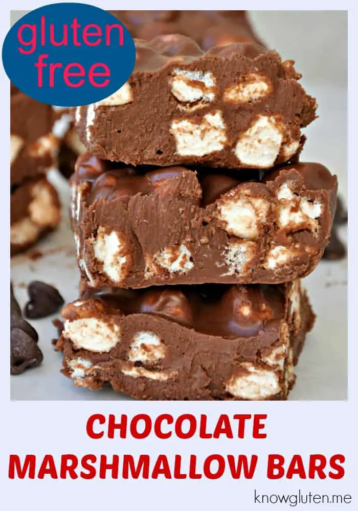 Gluten Free Chocolate Peanut Butter Marshmallow Bars - an easy no-bake dessert from knowgluten.me Click the picture for the recipe