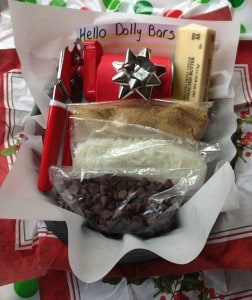 gluten free hello dolly bars - package the ingredients in a baking pan as a gift basket - knowgluten.me