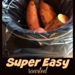 Super Easy Roasted Sweet Potatoes in the Crock Pot from knowgluten.me - easy gluten free side