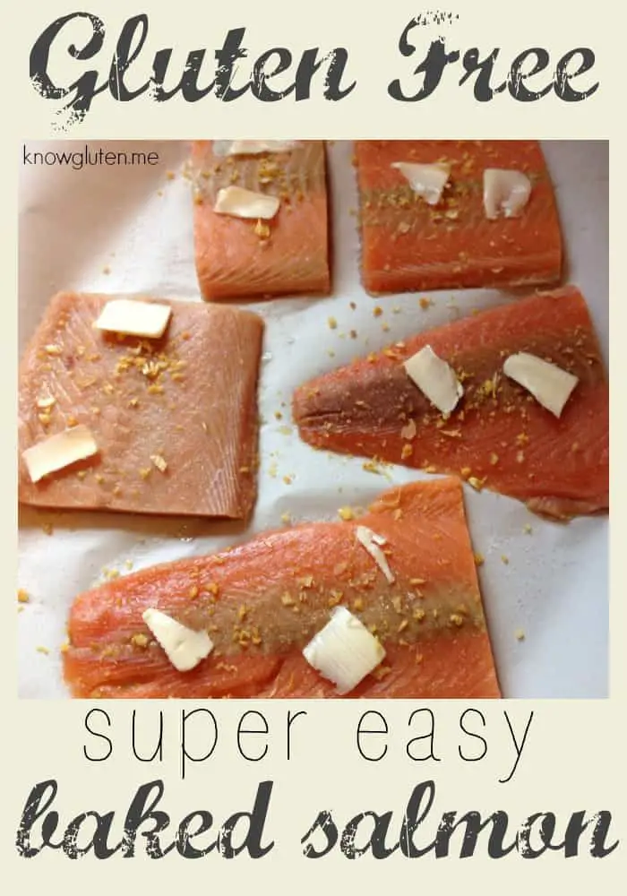 super easy gluten free baked salmon from knowgluten.me - quick meal!!