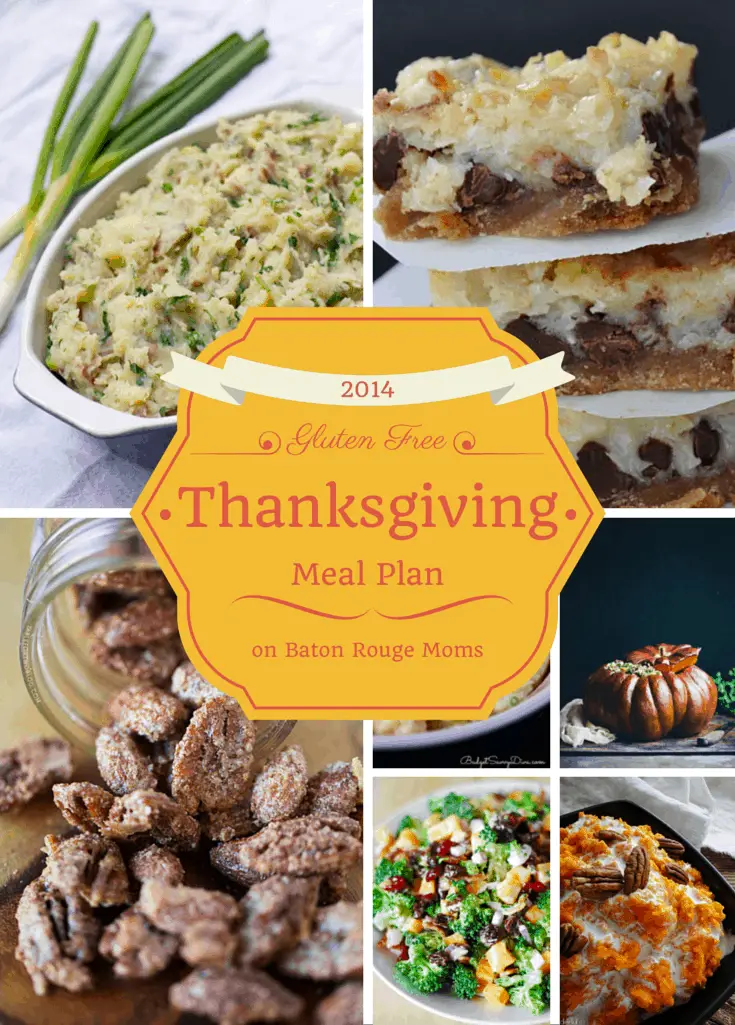 Gluten Free Thanksgiving Meal Plan from knowgluten.me on Baton Rouge Moms