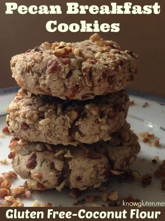 gluten free pecan breakfast cookies with coconut flour-recipe from knowgluten.me