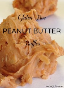 Gluten free peanut butter truffles from knowgluten.me no bake, super easy
