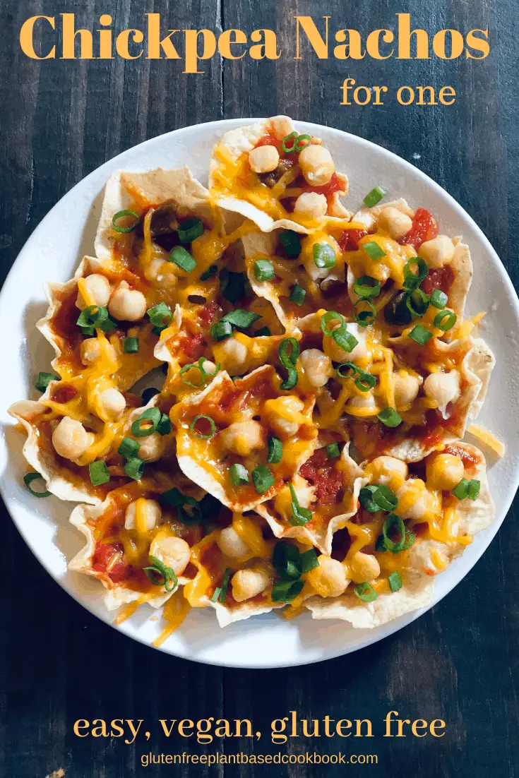 Easy Chickpea Nachos for One - Gluten Free and Vegan