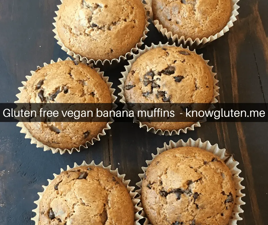 a snapchat type photo of gluten free vegan banana muffins