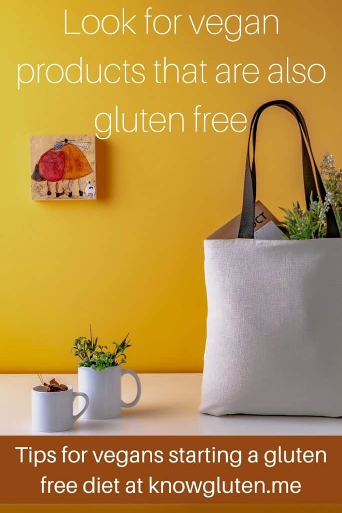 A grocery bag on a counter.