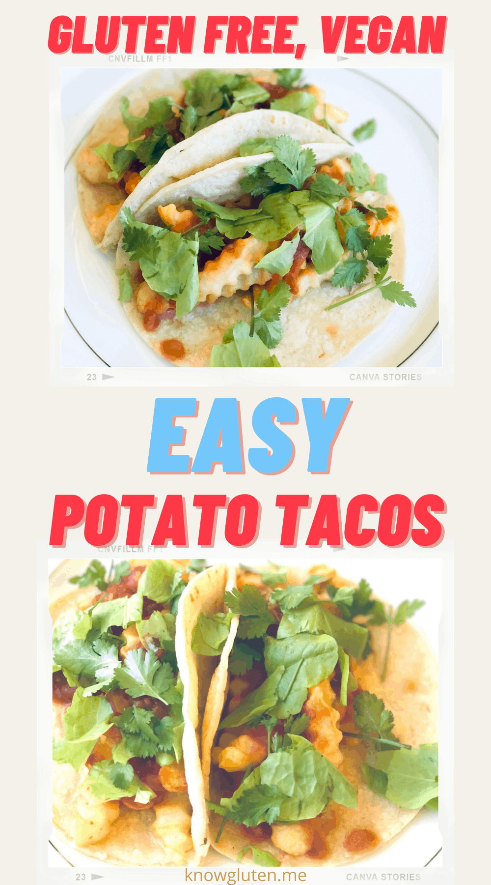 Gluten Free Potato Tacos - Vegan, Easy!