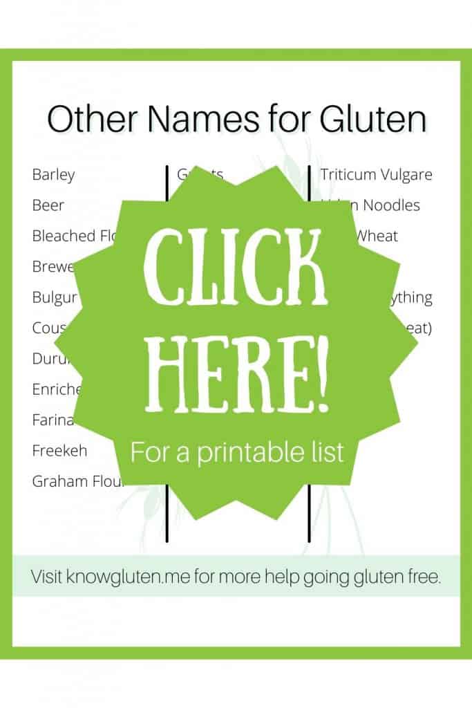 Click here for other names for gluten.