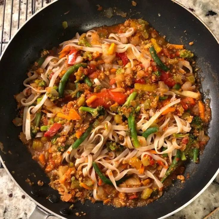 Square photo of easy gluten free pasta.