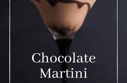 gluten-free vegan chocolate martini glass with pieces of chocolate in the background